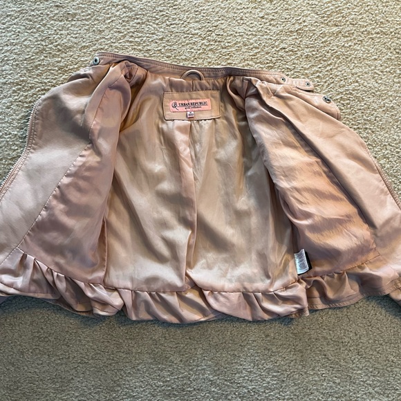 Urban Republic Girl’s Pink Faux Leather Moto Motorcycle Jacket - size 10-12 M - Picture 3 of 7